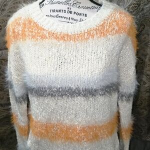 Polyester angora feel sweater